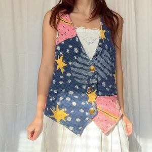 Colorful Star Patterned Women's Vest